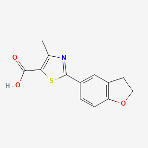 molecular formula C13H11NO3S B1597798 2-(2,3-Dihydro-1-benzofuran-5-yl)-4-methyl-1,3-thiazole-5-carboxylic acid CAS No. 690632-04-3