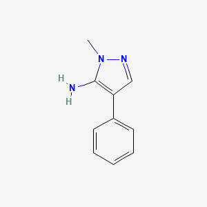 molecular formula C10H11N3 B1597817 1-Methyl-4-phenyl-5-aminopyrazole CAS No. 30823-52-0