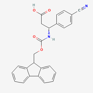 molecular formula C25H20N2O4 B1597825 Fmoc-(R)-3-氨基-3-(4-氰基苯基)-丙酸 CAS No. 517905-92-9