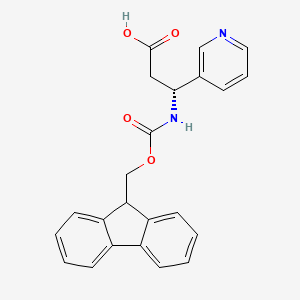 molecular formula C23H20N2O4 B1597827 (R)-3-((((9H-芴-9-基)甲氧羰基)氨基)-3-(吡啶-3-基)丙酸 CAS No. 511272-43-8