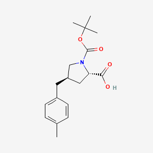 molecular formula C18H25NO4 B1597829 (2S,4R)-1-(tert-Butoxycarbonyl)-4-(4-methylbenzyl)pyrrolidine-2-carboxylic acid CAS No. 959581-21-6