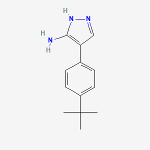 molecular formula C13H17N3 B1597833 4-(4-叔丁基苯基)-1H-吡唑-3-胺 CAS No. 1015845-73-4