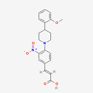 molecular formula C21H22N2O5 B1597875 3-{4-[4-(2-Methoxyphenyl)piperidino]-3-nitrophenyl}acrylic acid CAS No. 301334-95-2
