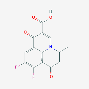 molecular formula C14H9F2NO4 B1597889 1H,5H-Benzo[ij]quinolizine-2-carboxylicacid, 8,9-difluoro-6,7-dihydro-5-methyl-1,7-dioxo- CAS No. 306935-69-3