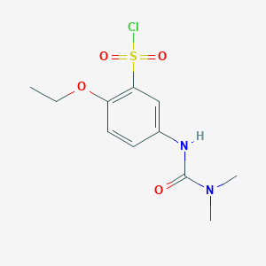 molecular formula C11H15ClN2O4S B1597944 5-(3,3-二甲基脲基)-2-乙氧基苯-1-磺酰氯 CAS No. 680618-14-8