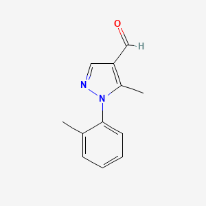 molecular formula C12H12N2O B1597948 5-甲基-1-(2-甲基苯基)-1H-吡唑-4-甲醛 CAS No. 423768-40-5
