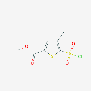molecular formula C7H7ClO4S2 B1597950 5-(氯磺酰基)-4-甲基噻吩-2-甲酸甲酯 CAS No. 423768-46-1