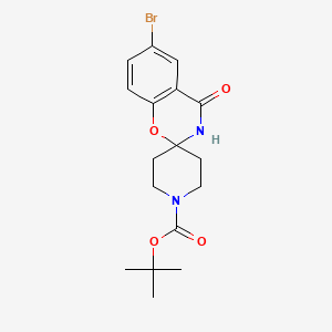 molecular formula C17H21BrN2O4 B1597963 tert-Butyl 6-bromo-4-oxo-3,4-dihydrospiro[benzo[e][1,3]oxazine-2,4'-piperidine]-1'-carboxylate CAS No. 690632-05-4