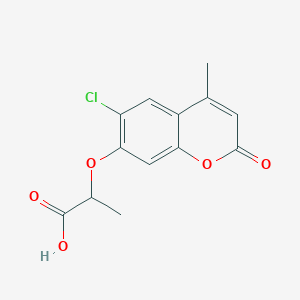 molecular formula C13H11ClO5 B1597965 2-[(6-chloro-4-methyl-2-oxo-2H-chromen-7-yl)oxy]propanoic acid CAS No. 301683-08-9