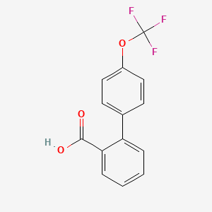 molecular formula C14H9F3O3 B1597979 4'-(Trifluoromethoxy)-[1,1'-biphenyl]-2-carboxylic acid CAS No. 408366-18-7