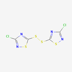 molecular formula C4Cl2N4S4 B1597980 3-Chloro-5-[2-(3-chloro-1,2,4-thiadiazol-5-yl)disulfanyl]-1,2,4-thiadiazole CAS No. 26542-77-8