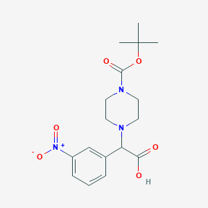 molecular formula C17H23N3O6 B1597983 2-[4-[(2-甲基丙烷-2-基)氧羰基]哌嗪-1-基]-2-(3-硝基苯基)乙酸 CAS No. 885274-17-9