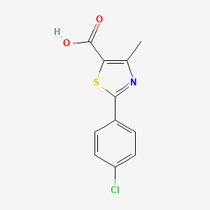 molecular formula C11H8ClNO2S B1598009 2-(4-氯苯基)-4-甲基-1,3-噻唑-5-羧酸 CAS No. 54001-17-1