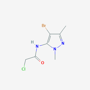 B1598038 N1-(4-bromo-1,3-dimethyl-1H-5-pyrazolyl)-2-chloroacetamide CAS No. 649701-13-3