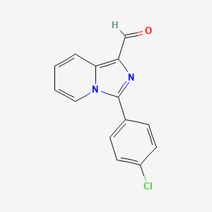 molecular formula C14H9ClN2O B1598052 3-(4-氯苯基)咪唑并[1,5-a]吡啶-1-甲醛 CAS No. 446269-62-1