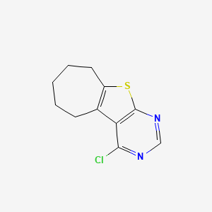 molecular formula C11H11ClN2S B1598055 4-氯-6,7,8,9-四氢-5H-环庚并[4,5]噻吩[2,3-d]嘧啶 CAS No. 40106-58-9