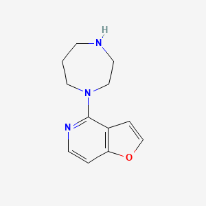 molecular formula C12H15N3O B1598056 4-(1,4-二氮杂环己烷-1-基)呋喃并[3,2-c]吡啶 CAS No. 845885-87-2