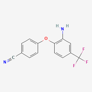 molecular formula C14H9F3N2O B1598058 4-[2-Amino-4-(trifluoromethyl)phenoxy]benzonitrile CAS No. 42874-97-5