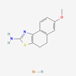molecular formula C12H13BrN2OS B1598059 7-Methoxy-4,5-dihydronaphtho[1,2-d][1,3]thiazol-2-amine hydrobromide CAS No. 376349-30-3