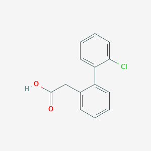molecular formula C14H11ClO2 B1598067 2-[2-(2-chlorophenyl)phenyl]acetic Acid CAS No. 669713-77-3