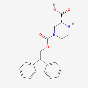 molecular formula C20H20N2O4 B1598072 4-Fmoc-Piperazine-2-(R)-carboxylic acid CAS No. 747393-31-3