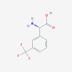 molecular formula C9H8F3NO2 B1598073 (2S)-2-amino-2-[3-(trifluoromethyl)phenyl]acetic acid CAS No. 1228568-48-6