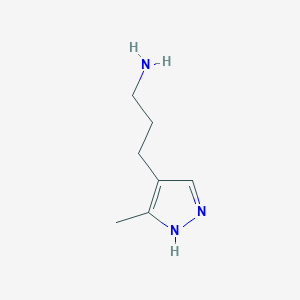 B1598101 3-(5-methyl-1H-pyrazol-4-yl)propan-1-amine CAS No. 28739-42-6