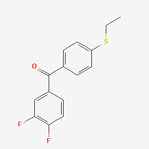 molecular formula C15H12F2OS B1598120 3,4-二氟-4'-(乙硫基)二苯甲酮 CAS No. 845781-10-4