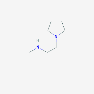 molecular formula C11H24N2 B1598123 (2,2-Dimethyl-1-pyrrolidin-1-ylmethyl-propyl)-methyl-amine CAS No. 672310-03-1