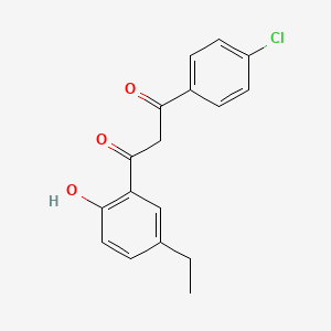 B1598125 1-(4-Chlorophenyl)-3-(5-ethyl-2-hydroxyphenyl)propane-1,3-dione CAS No. 328925-71-9