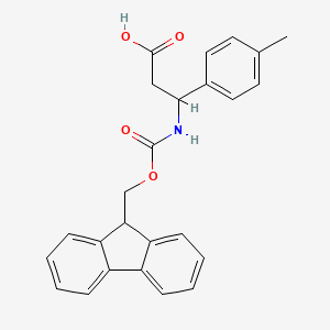 molecular formula C25H23NO4 B1598127 N-Fmoc-DL-3-(4-methylphenyl)-3-amino-propionic aicd CAS No. 284492-08-6
