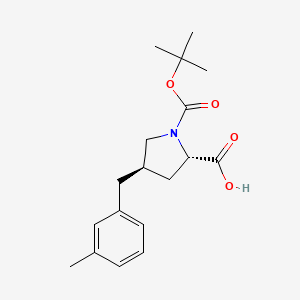 molecular formula C18H25NO4 B1598141 (2S,4R)-1-(tert-Butoxycarbonyl)-4-(3-methylbenzyl)pyrrolidine-2-carboxylic acid CAS No. 959579-68-1
