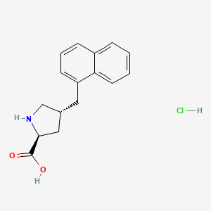 molecular formula C16H18ClNO2 B1598142 (2S,4R)-4-(naphthalen-1-ylmethyl)pyrrolidine-2-carboxylic acid hydrochloride CAS No. 1049740-26-2