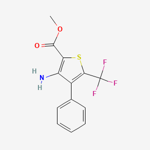 molecular formula C13H10F3NO2S B1598159 3-氨基-4-苯基-5-(三氟甲基)噻吩-2-甲酸甲酯 CAS No. 256353-38-5