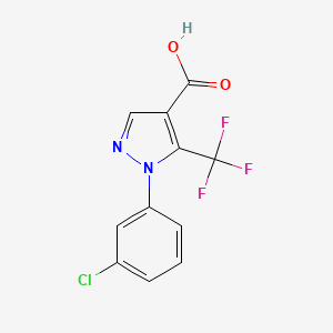 molecular formula C11H6ClF3N2O2 B1598204 1-(3-氯苯基)-5-(三氟甲基)-1H-吡唑-4-羧酸 CAS No. 98534-82-8