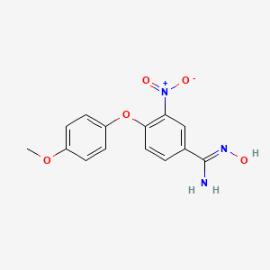molecular formula C14H13N3O5 B1598205 N'-羟基-4-(4-甲氧基苯氧基)-3-硝基苯甲酰亚胺酰胺 CAS No. 261966-14-7