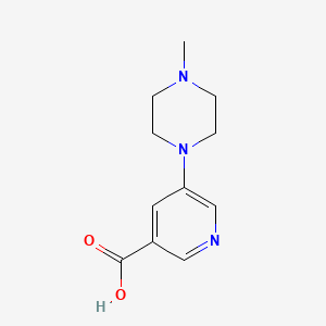 molecular formula C11H15N3O2 B1598222 5-(4-甲基哌嗪-1-基)吡啶-3-羧酸 CAS No. 450368-31-7
