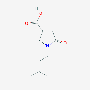 molecular formula C10H17NO3 B1598223 1-(3-Methylbutyl)-5-oxopyrrolidine-3-carboxylic acid CAS No. 944648-73-1