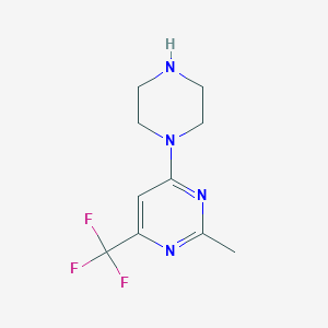 molecular formula C10H13F3N4 B1598224 2-Methyl-4-piperazin-1-yl-6-(trifluoromethyl)pyrimidine CAS No. 893752-50-6