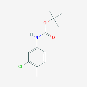 molecular formula C12H16ClNO2 B1598225 Carbamic acid, (3-chloro-4-methylphenyl)-, 1,1-dimethylethyl ester CAS No. 100282-49-3