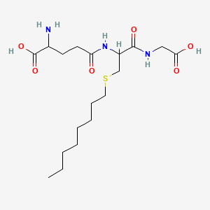 molecular formula C18H33N3O6S B1598245 2-氨基-5-((1-((羧甲基)氨基)-3-(辛基硫基)-1-氧代丙烷-2-基)氨基)-5-氧代戊酸 CAS No. 24435-27-6
