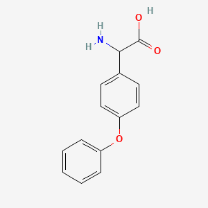 molecular formula C14H13NO3 B1598260 Amino-(4-phenoxy-phenyl)-acetic acid CAS No. 858843-03-5
