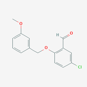 molecular formula C15H13ClO3 B1598274 5-氯-2-[(3-甲氧基苄基)氧基]苯甲醛 CAS No. 667412-71-7