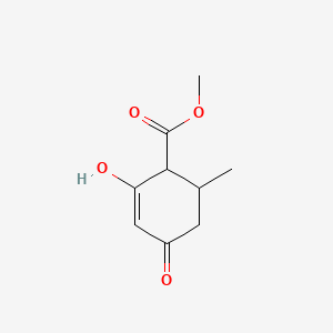 molecular formula C9H12O4 B1598275 4-羟基-6-甲基-2-氧代-3-环己烯-1-甲酸甲酯 CAS No. 39493-62-4