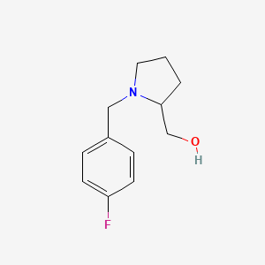 molecular formula C12H16FNO B1598277 [1-(4-氟苄基)吡咯烷-2-基]甲醇 CAS No. 864415-55-4