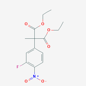 molecular formula C14H16FNO6 B1598292 Diethyl (3-fluoro-4-nitrophenyl)methylmalonate CAS No. 78543-06-3