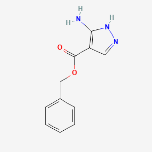 molecular formula C11H11N3O2 B1598294 5-氨基-1H-吡唑-4-羧酸苄酯 CAS No. 32016-28-7