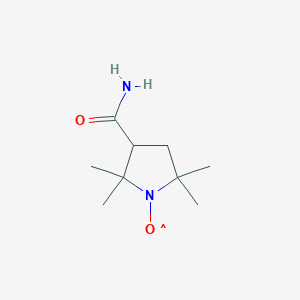 molecular formula C₉H₁₇N₂O₂ B015983 1-吡咯烷氧基，3-(氨基羰基)-2,2,5,5-四甲基- CAS No. 4399-80-8