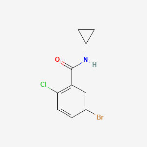 molecular formula C10H9BrClNO B1598312 5-溴-2-氯-N-环丙基苯甲酰胺 CAS No. 669734-35-4