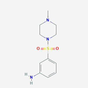 molecular formula C11H17N3O2S B1598338 3-(4-甲基哌嗪-1-磺酰基)-苯胺 CAS No. 436095-35-1